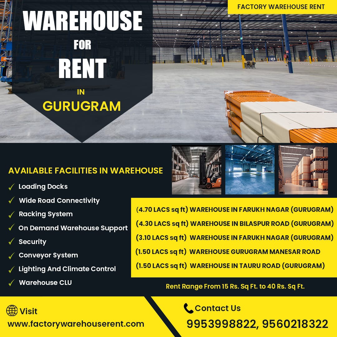 2LakhSqFt Warehouse Rent Manesar Gurugram