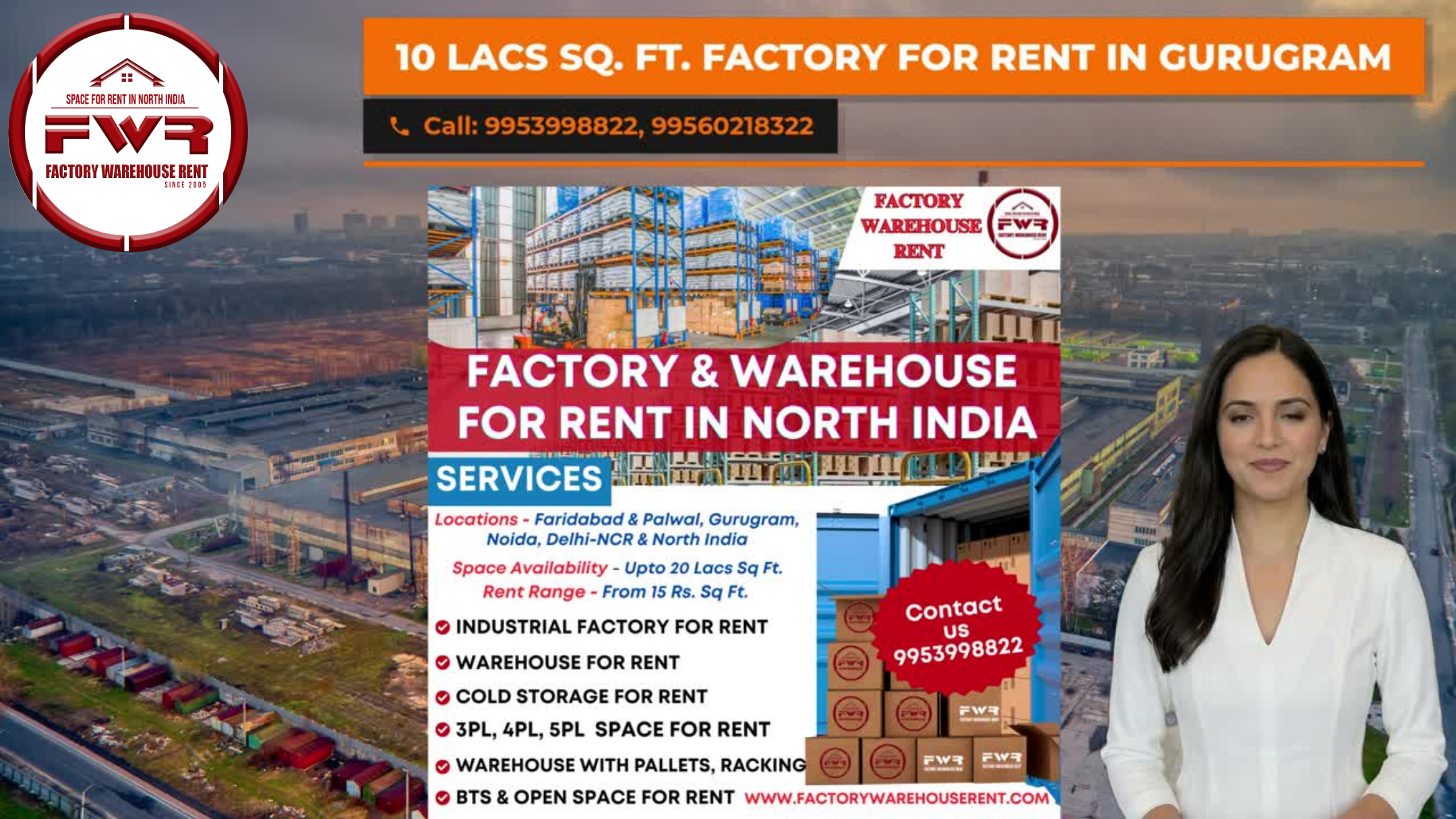 10lakhSqft Factory Rent Gurugram