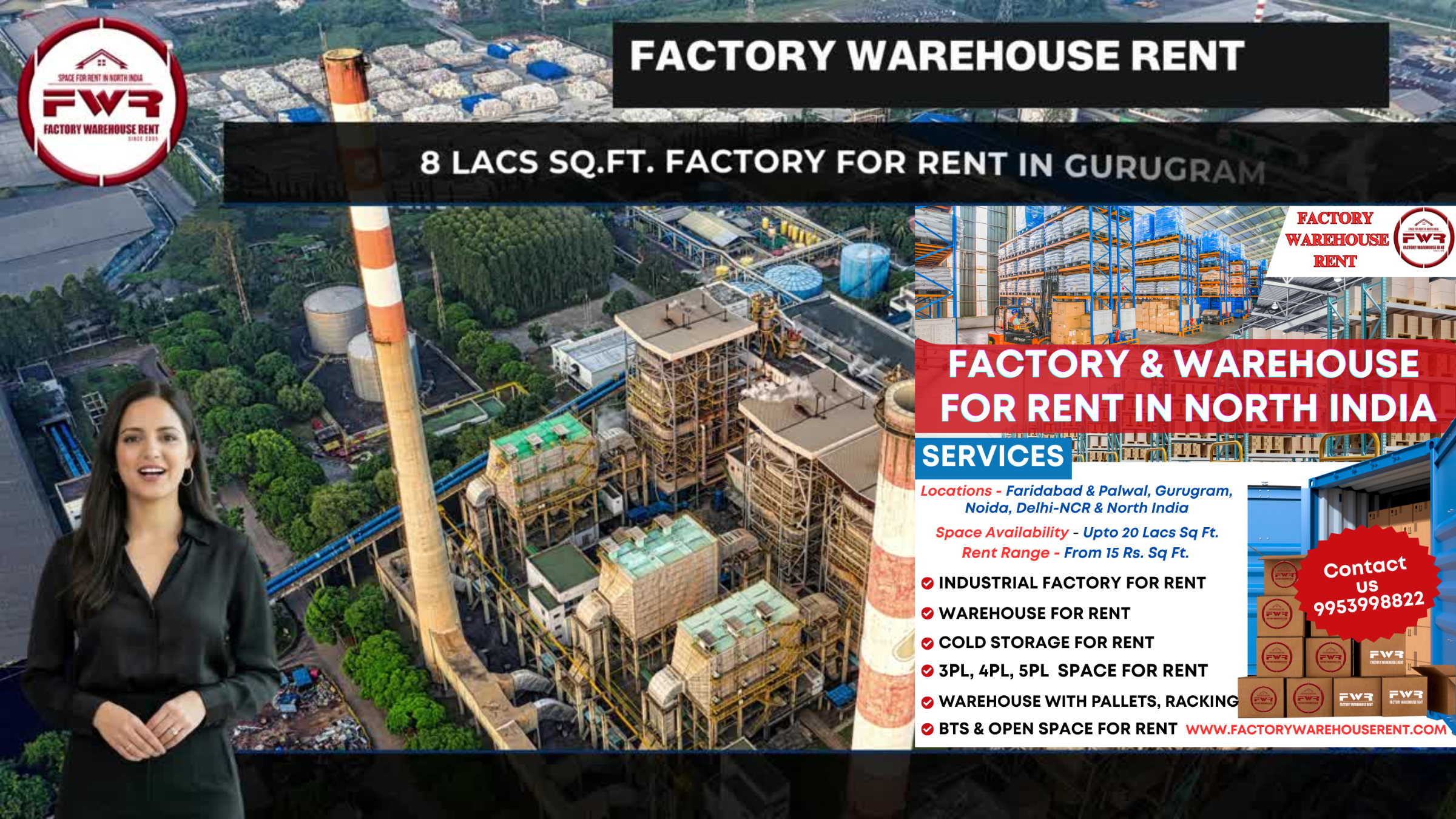 8lakhSqft Factory Rent Gurugram