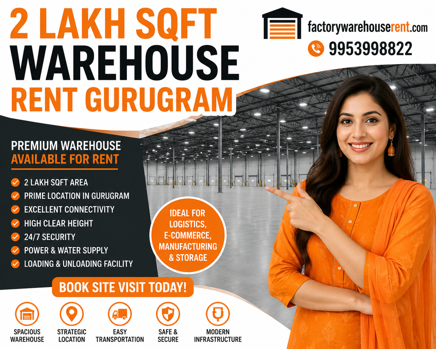 2lakhSqft Warehouse Rent Gurugram