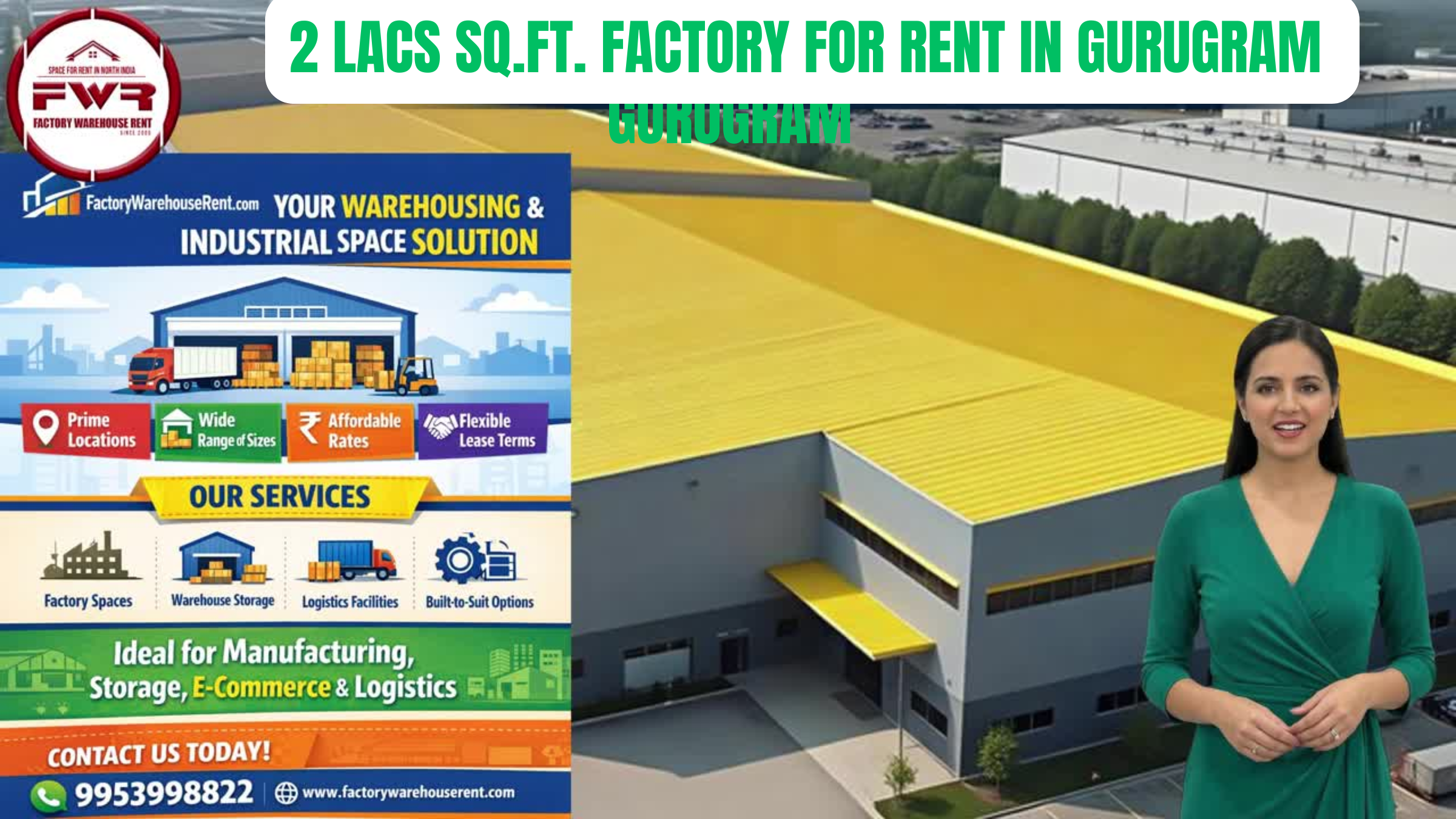 2lakh Sqft Factory Rent Gurugram