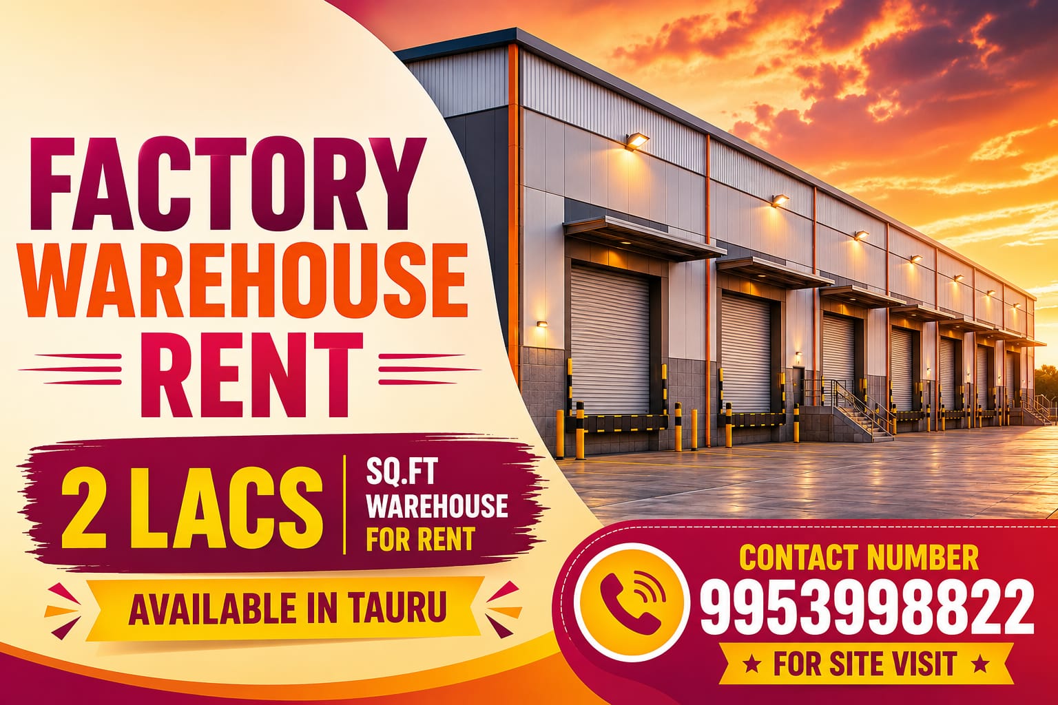 2 Lakh SqFt Warehouse Rent Tauru Gurgaon