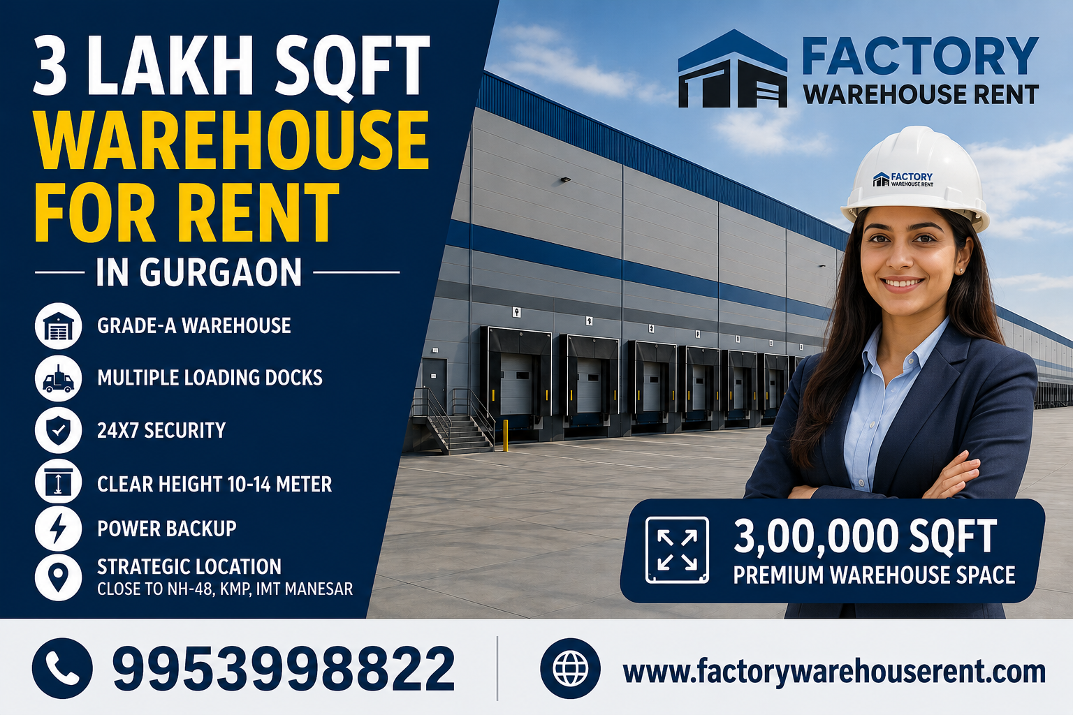3lakh Sqft Warehouse Rent Gurgaon